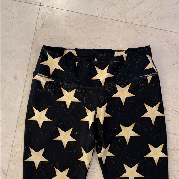 Shape Up Black Leggings with Star and Stripe Design - Picture 3 of 12